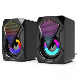 LAPCARE LUS-003 6W USB 2.0 with LED Light Gaming Laptop/Desktop Speaker (Black)